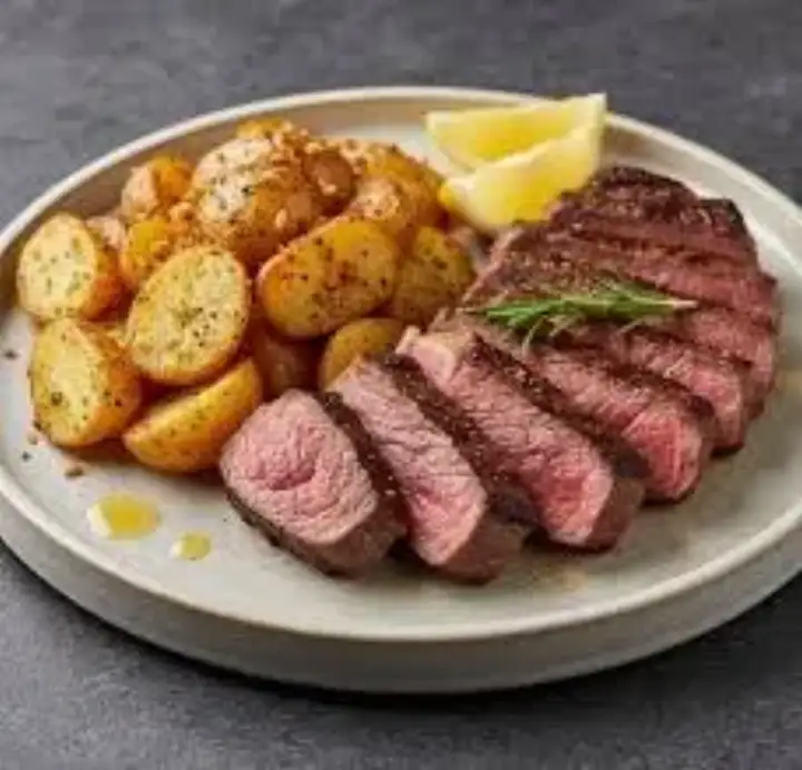 Bistec con Papas Rústicas